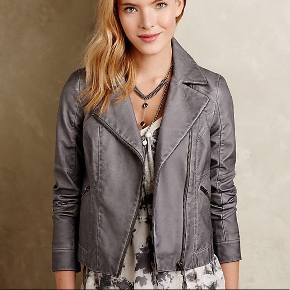 Anthropologie Hei Hei Vegan Leather Jacket